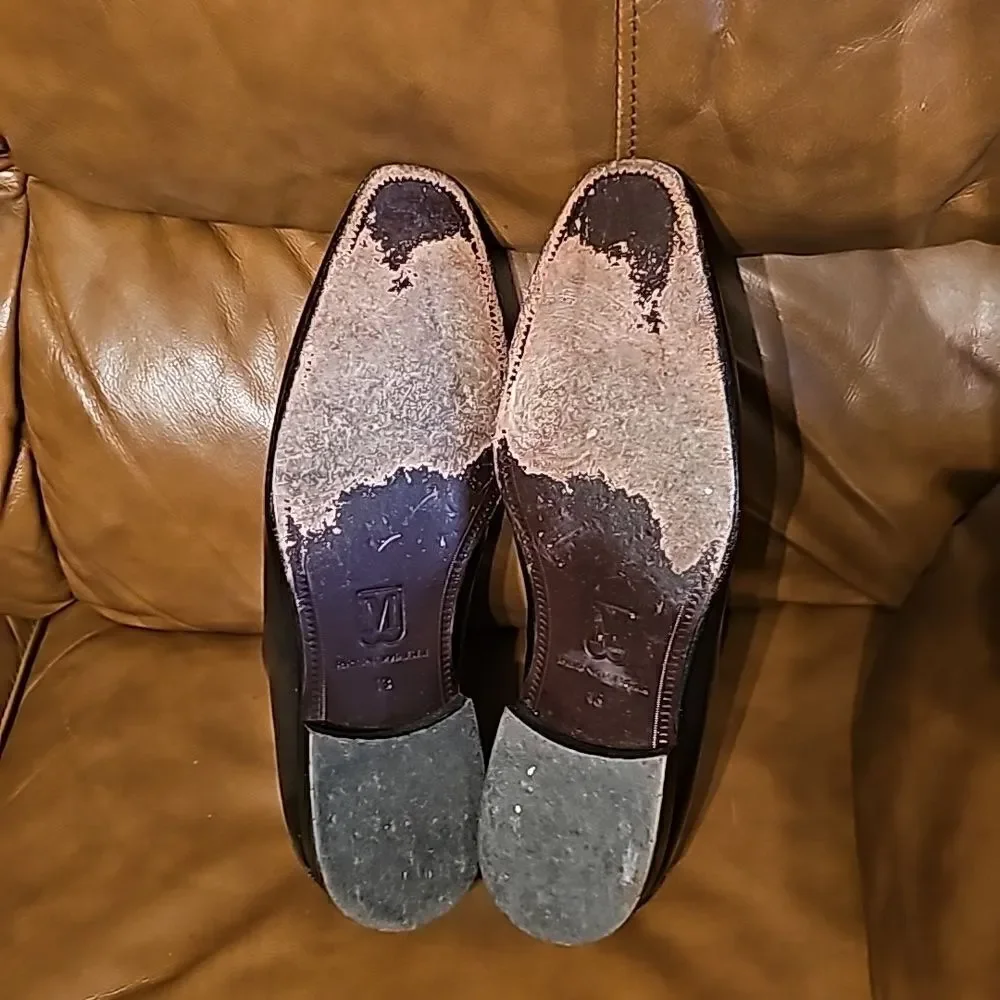 ‎BRUNO MAGLI Smoke Gray Leather Horsebit Loafers - Size 13